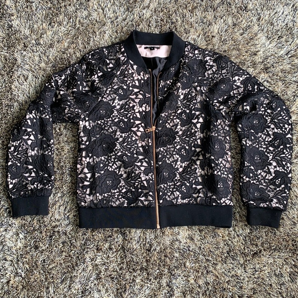 Danielle Lace bomber jacket